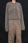 Mutedance 24 Autumn and Winter Loose Silk Cashmere Flower Dye Trousers MD-MD24FW52-CELADON MD24FW50